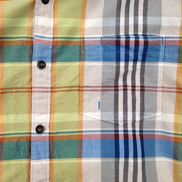 Woolrich Mens Modern Fit Plaid Button-Up Long Sleeve Shirt XL Organic Cotton - Picture 7 of 10